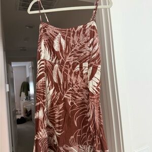 Tropical Leaf Print Dress -